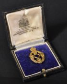 WWII SECOND WORLD WAR REME 9CT GOLD SWEETHEART'S BROOCH