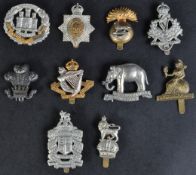 COLLECTION OF X10 ASSORTED BRITISH ARMY UNIFORM CAP BADGES