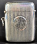 WWI FIRST WORLD WAR ROYAL FLYING CORPS SILVER VESTA CASE