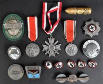 COLLECTION OF ASSORTED GERMAN THIRD REICH REPLICA BADGES