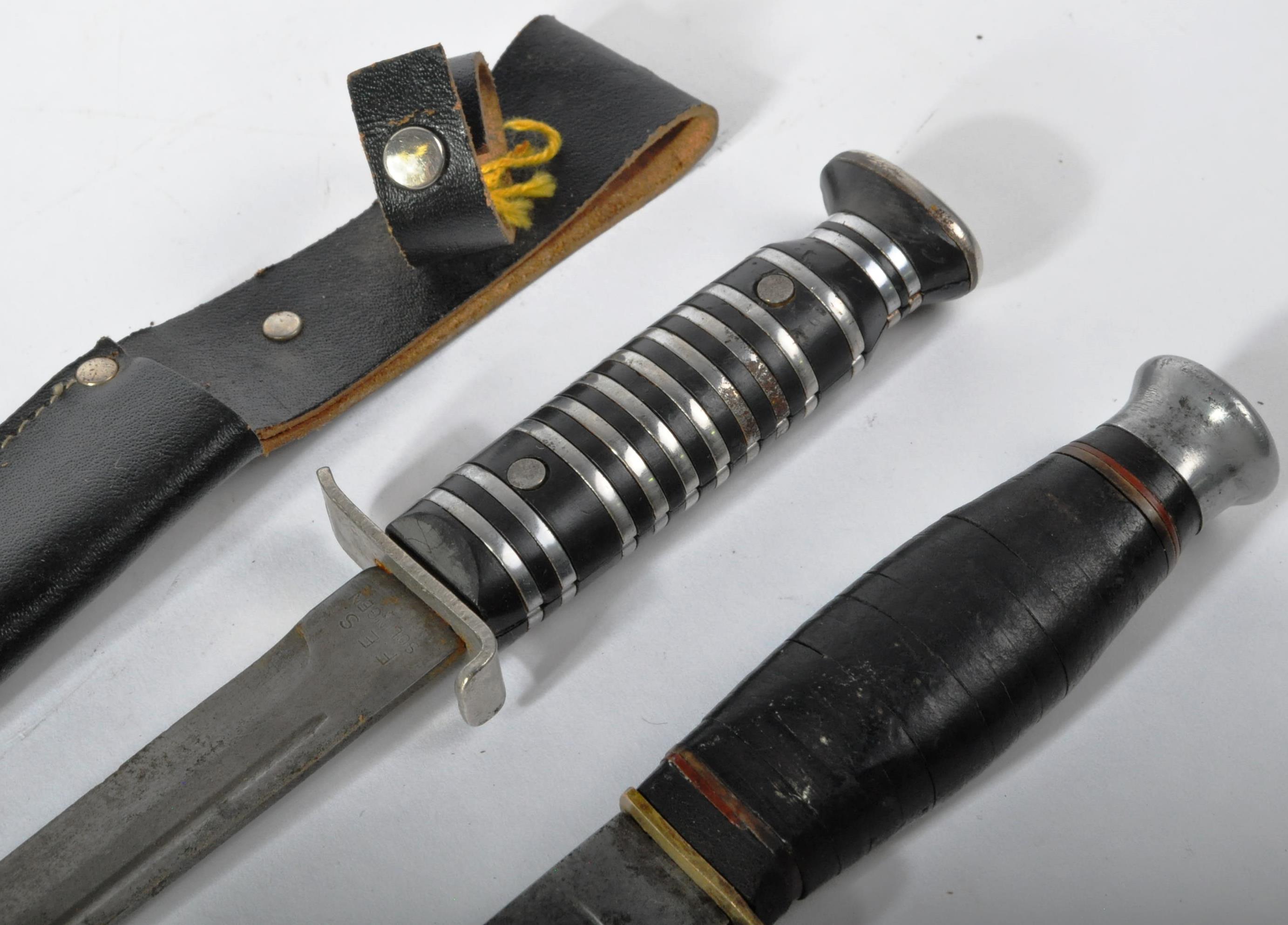 TWO WWII SECOND WORLD WAR THIRD REICH NAZI GERMAN TRENCH KNIVES - Image 3 of 7