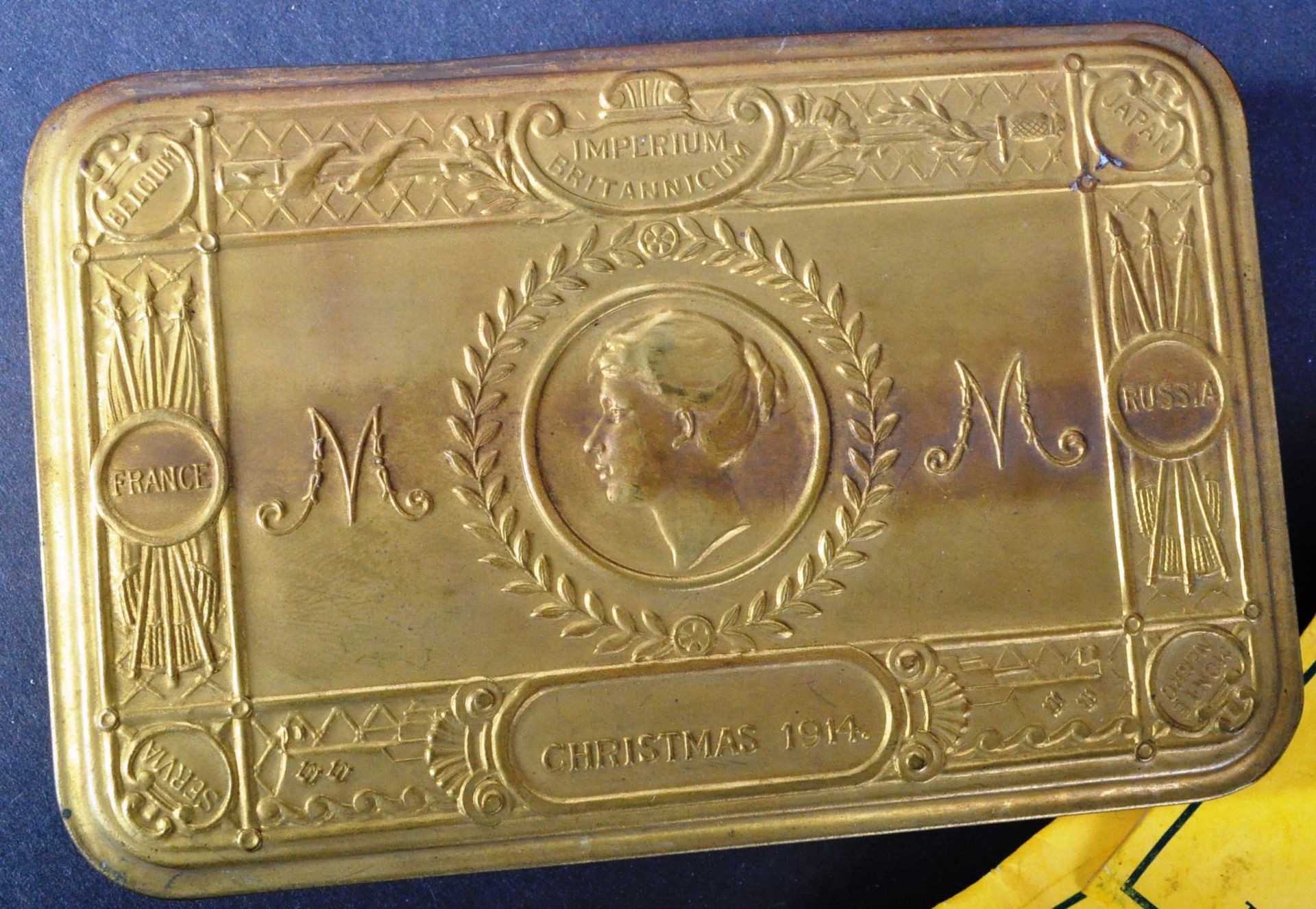 WWI FIRST WORLD WAR PRINCESS MARY GIFT TIN W/CIGARETTE PACKETS - Bild 2 aus 4