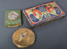 FIRST AND SECOND WORLD WAR COMPACT MIRROR & CIGARETTE CASE