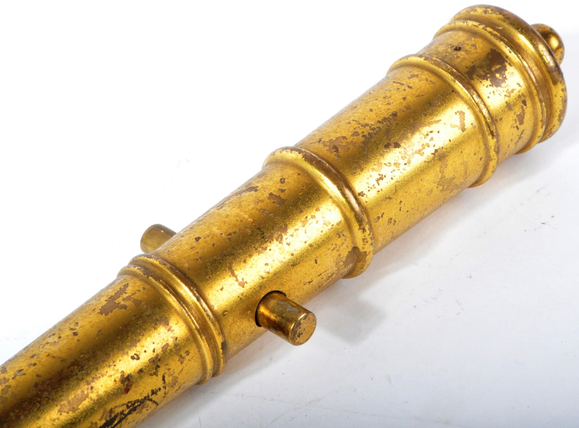 19TH CENTURY VICTORIAN GILDED BRONZE CANNON - Bild 3 aus 6