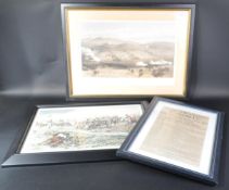 ENGRAVINGS / PRINTS - WATERLOO, CHARGE OF THE LIGHT BRIGADE ETC