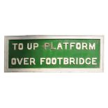 RAILWAYANA - 20TH CENTURY WOODEN RAILWAY PLATFORM SIGN