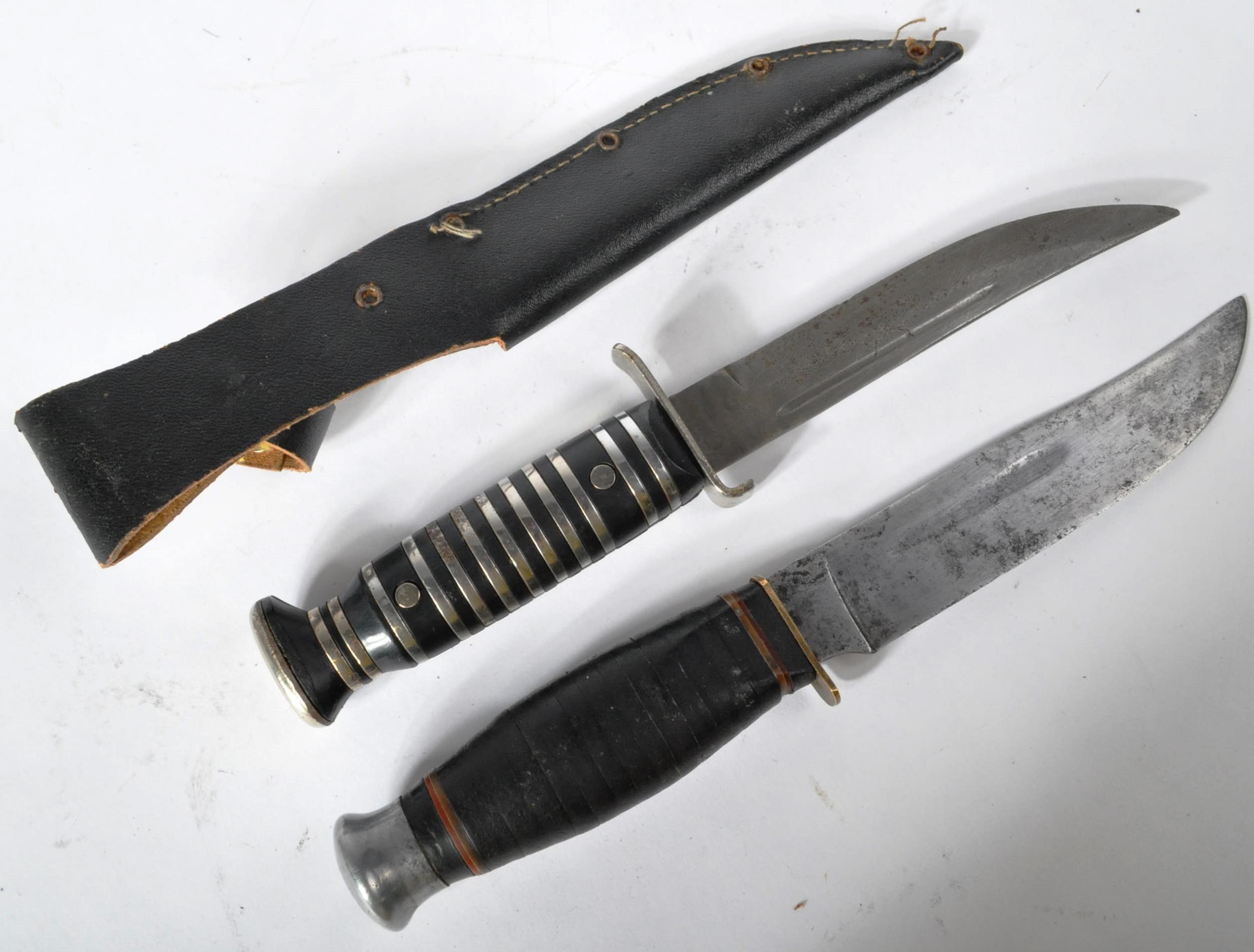 TWO WWII SECOND WORLD WAR THIRD REICH NAZI GERMAN TRENCH KNIVES - Image 6 of 7