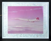 CONCORDE - LARGE MULTI-SIGNED PRINT - BRIAN TRUBSHAW & JOHN COCHRANE