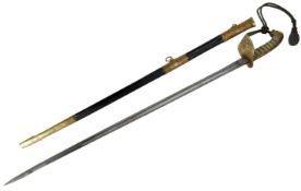 19TH CENTURY BRITISH NAVAL DRESS OFFICERS SWORD