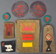 COLLECTION OF ASSORTED WWII BRITISH MILITARY FORMATION PATCHES