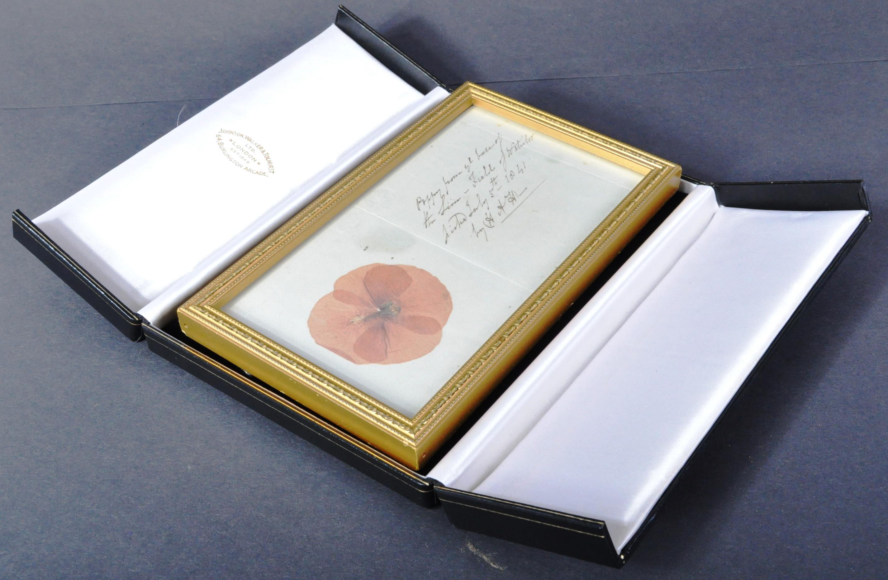 BATTLE OF WATERLOO INTEREST - PRESSED POPPY FROM LION'S MOUND, BELGIUM, 1841 - Image 11 of 12