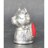 SILVER CAT PIN CUSHION