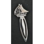 STERLING SILVER BOOKMARK WITH SHIP FINIAL