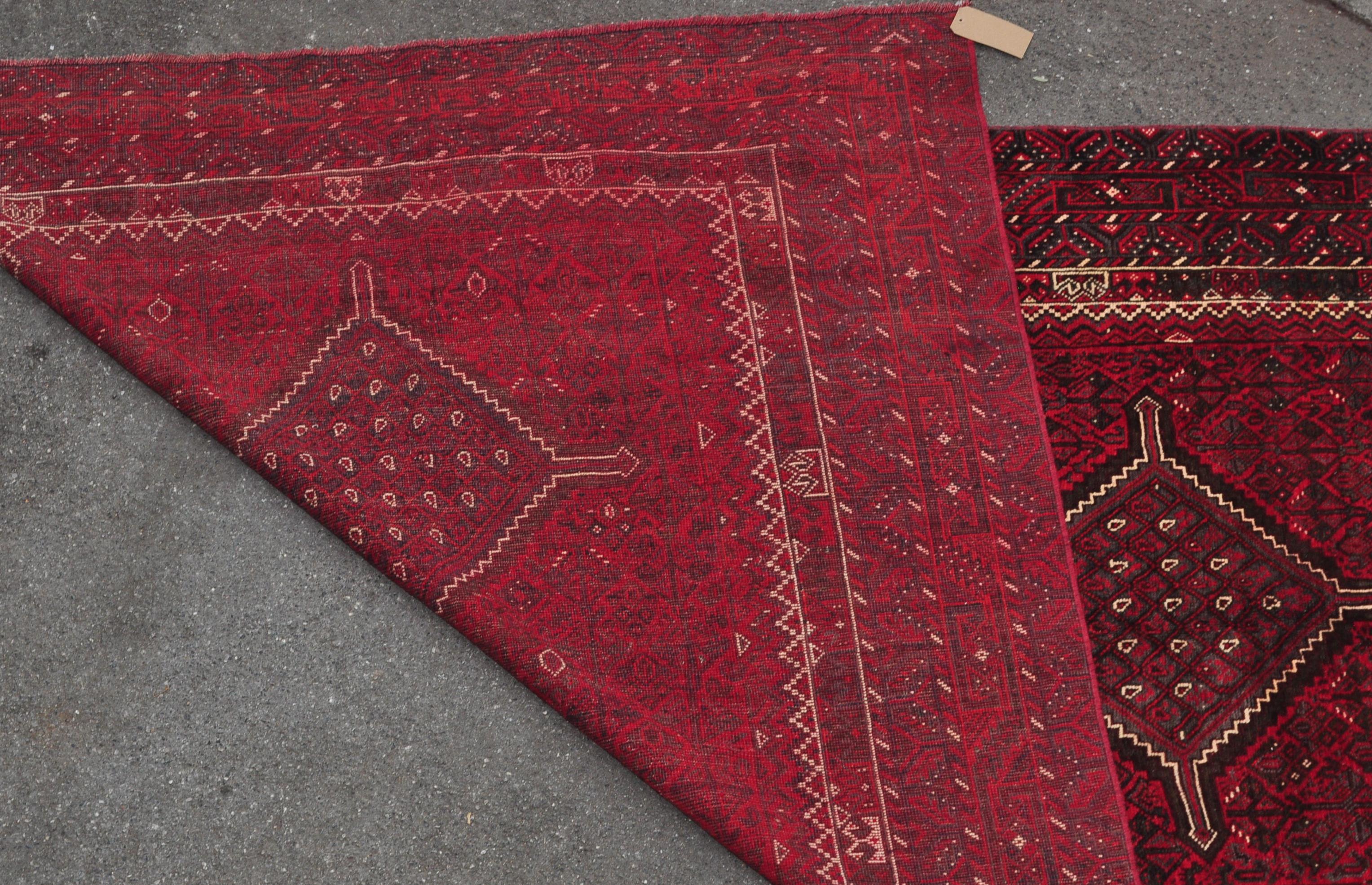 WOOL ON COTTON HAND KNOTTED PERSIAN ISLAMIC SHIRAZ CARPET RUG - Image 5 of 5