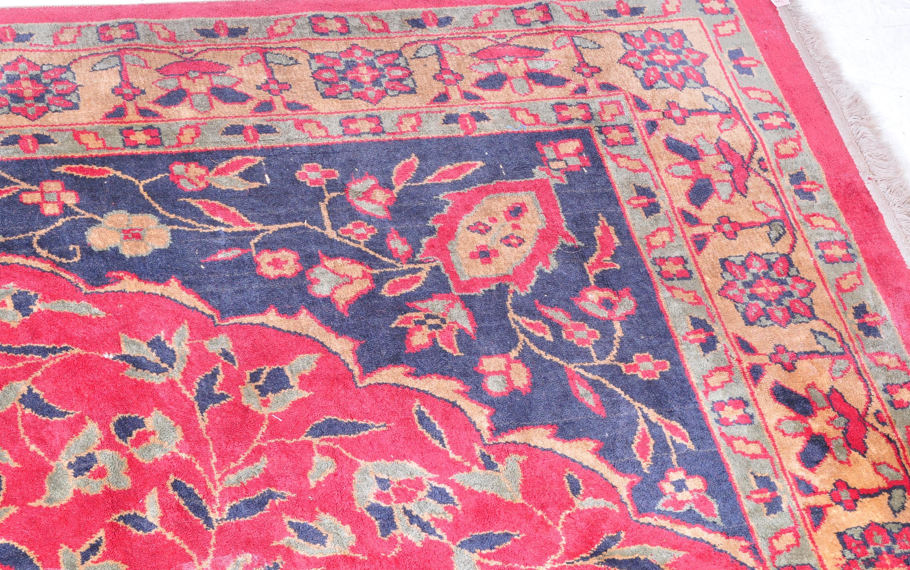 20TH CENTURY HAND KNOTTED WOOL ON WOOL PERSIAN CARPET RUG - Image 3 of 5