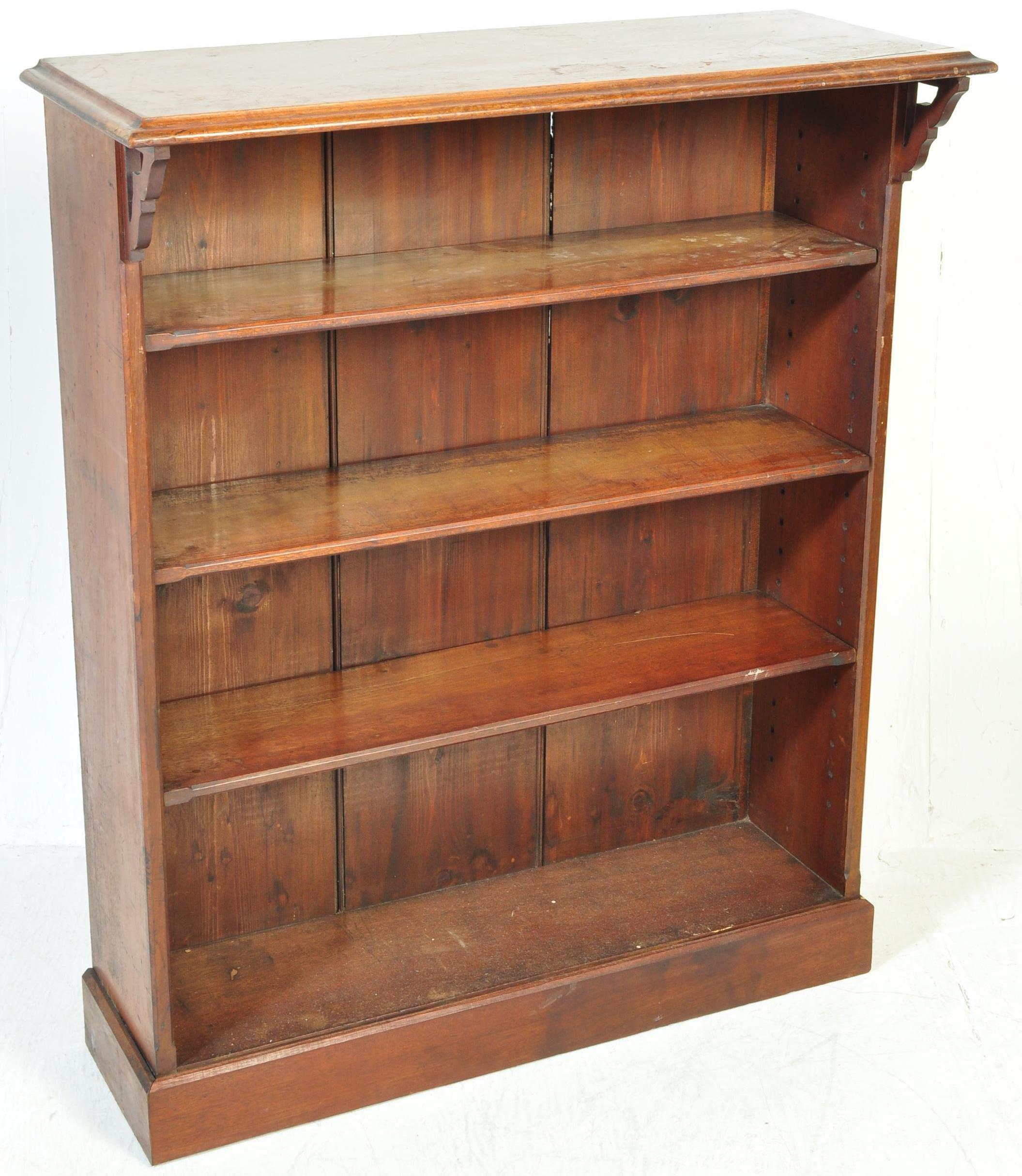 19TH CENTURY VICTORIAN MAHOGANY OPENED FACED BOOKCASE - Image 2 of 5