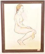 COLIN HERBERT MID CENTURY OIL ON BOARD FEMALE NUDE PAINTING