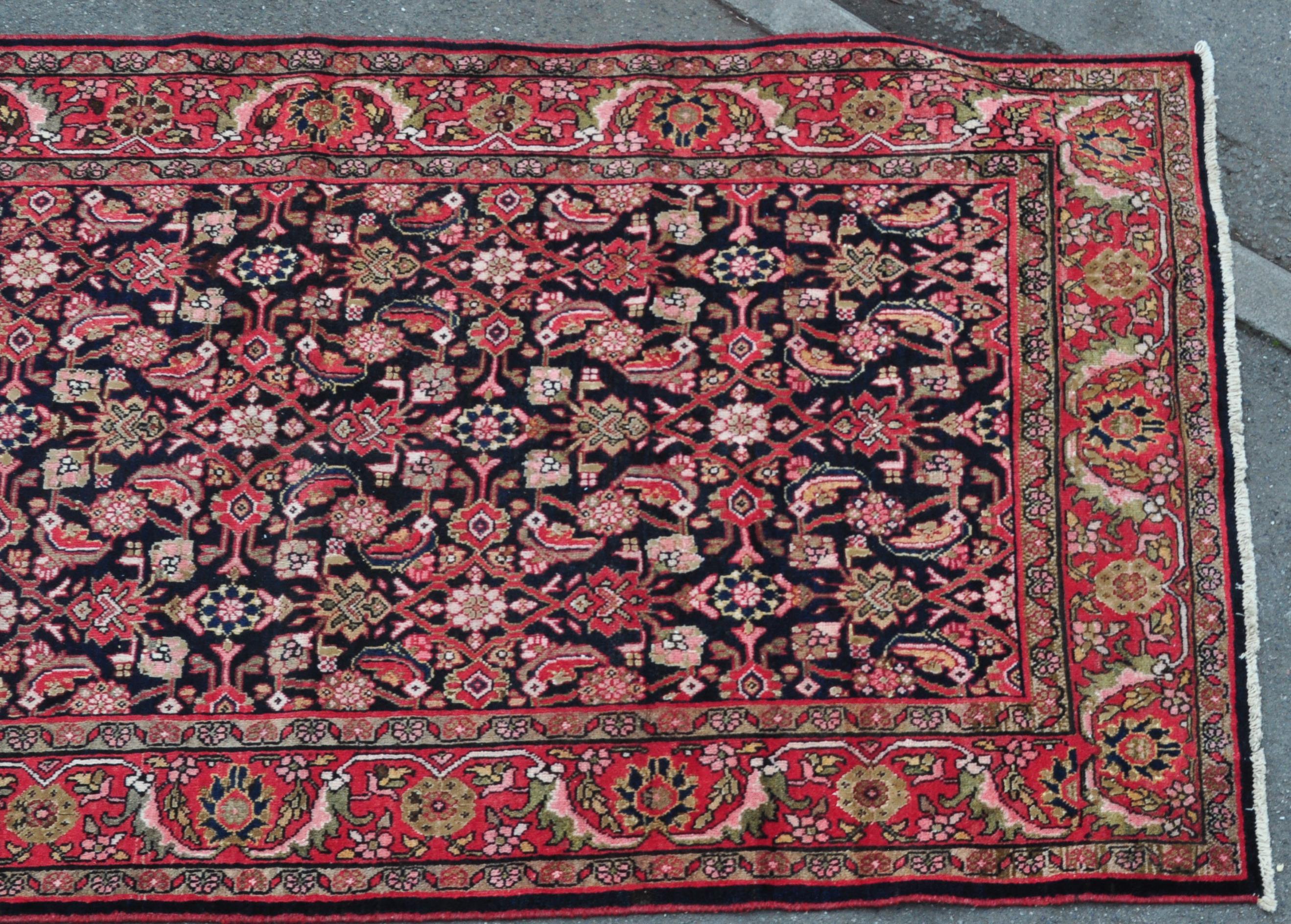 WOOL ON COTTON HAND KNOTTED PERSIAN ISLAMIC MALAYER - Image 3 of 5