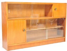 MID CENTURY TEAK OFF LIBRARY BOOKCASE DISPLAY CABINET