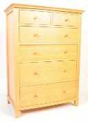 CONTEMPORARY OAK BOW FRONTED 2 OVER 4 CHEST OF DRAWERS