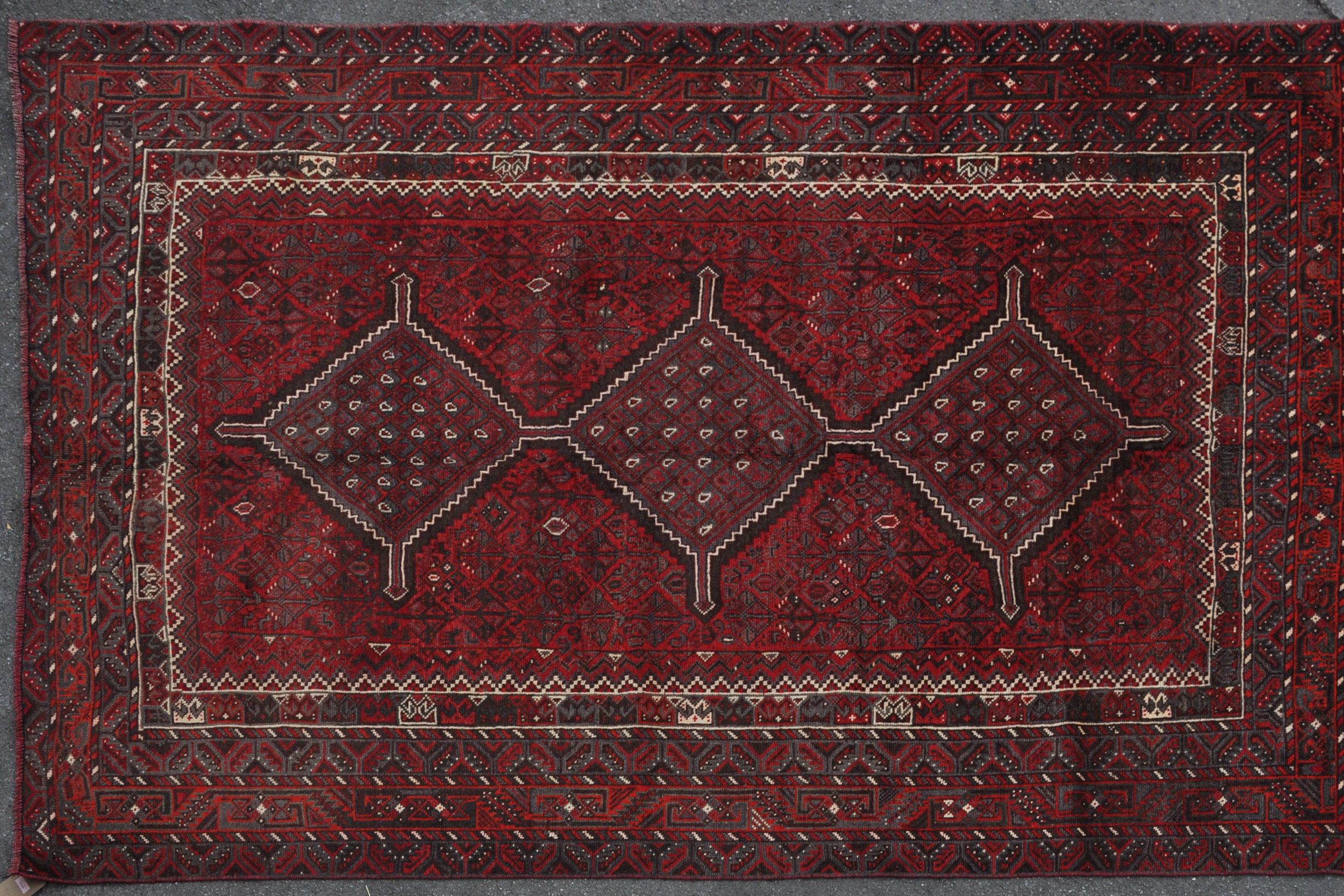 WOOL ON COTTON HAND KNOTTED PERSIAN ISLAMIC SHIRAZ CARPET RUG