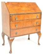 1930S QUEEN ANNE REVIVAL WALNUT VENEER BUREAU