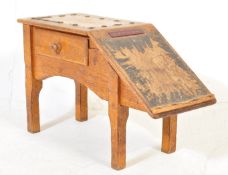 EARLY 20TH CENTURY OAK SHOE SHINER STOOL AND PLANT STAND