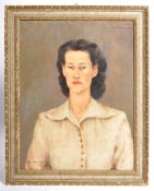 ELIZABETH WOLF -1941 OIL ON CANVAS PORTRAIT PAINTING