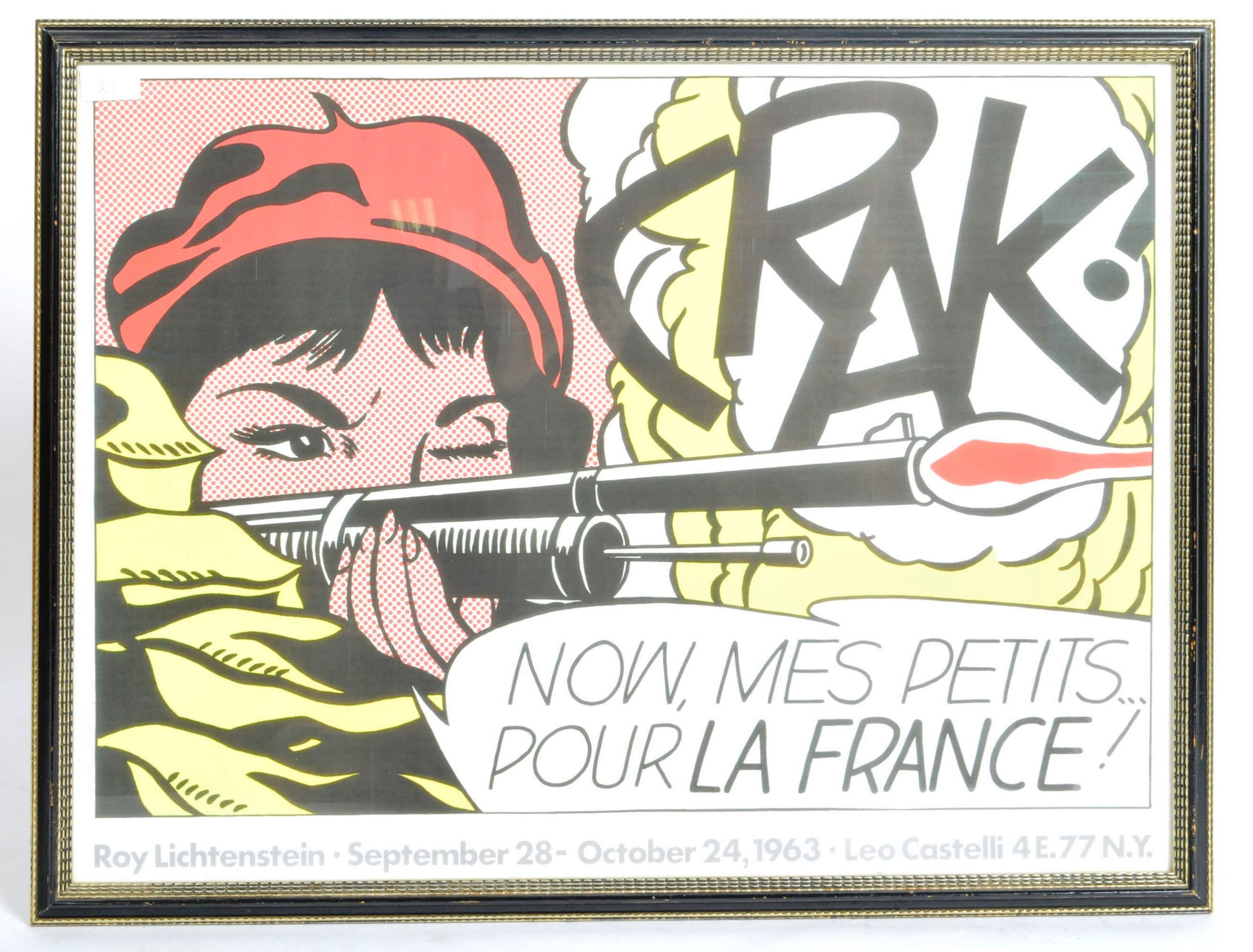 ROY LICHTENSTEIN - CRAK 1963 OFFSET LITHOGRAPH EXHIBITION POSTER