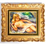 ROBERT VAN CLEEF - FRENCH OIL ON CANVAS NUDE PORTRAIT PAINTING