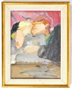 OIL ON CANVAS PAINTING DEPICTING SLEEPING COUPLE