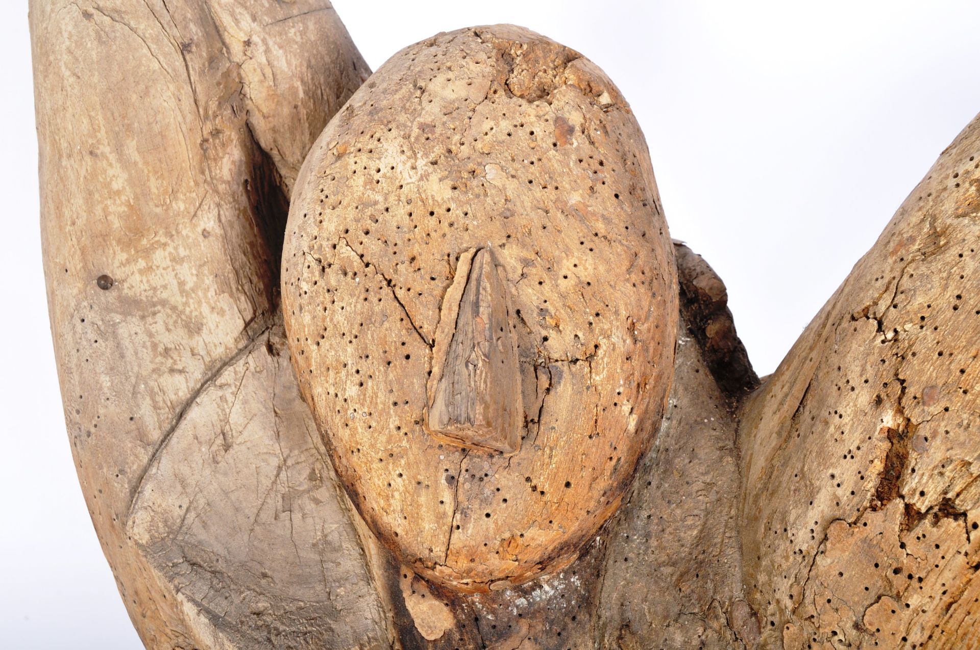 BELIEVED HENRY MOORE - 20TH CENTURY CARVED WOOD SCULPTURE OF A MALE TORSO - Image 8 of 12