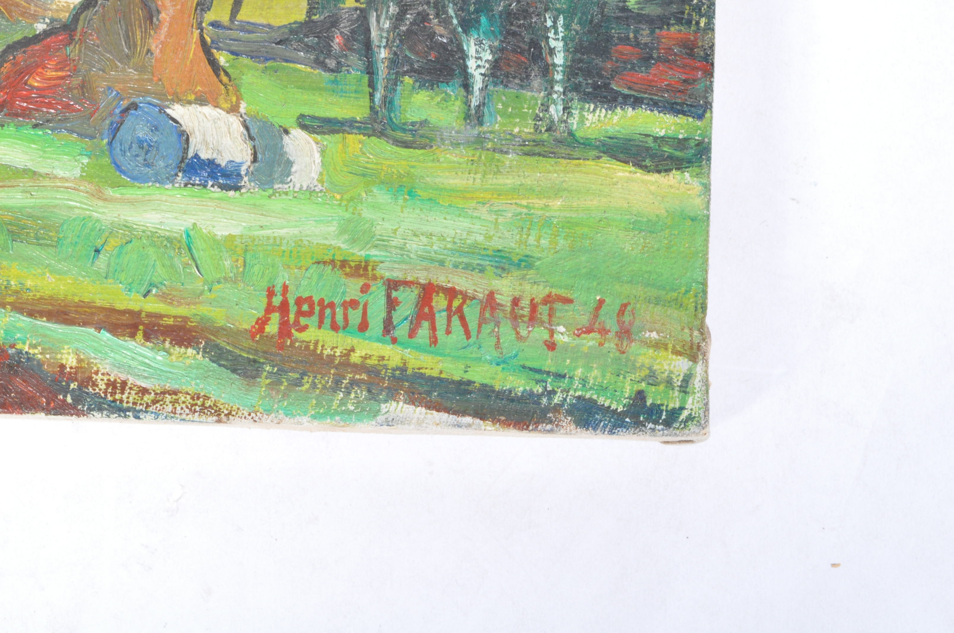 HENRI FARAUT MID 20TH CENTURY FRENCH OIL ON CANVAS LANDSCAPE - Image 4 of 5