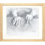 AFTER HENRY MOORE (BRITISH ARTIST 1898-1986) - STUDY OF A PAIR OF HANDS