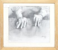 AFTER HENRY MOORE (BRITISH ARTIST 1898-1986) - STUDY OF A PAIR OF HANDS