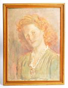 EWIN WIESMAN - MID 20TH CENTURY OIL ON BOARD PORTRAIT PAINTING