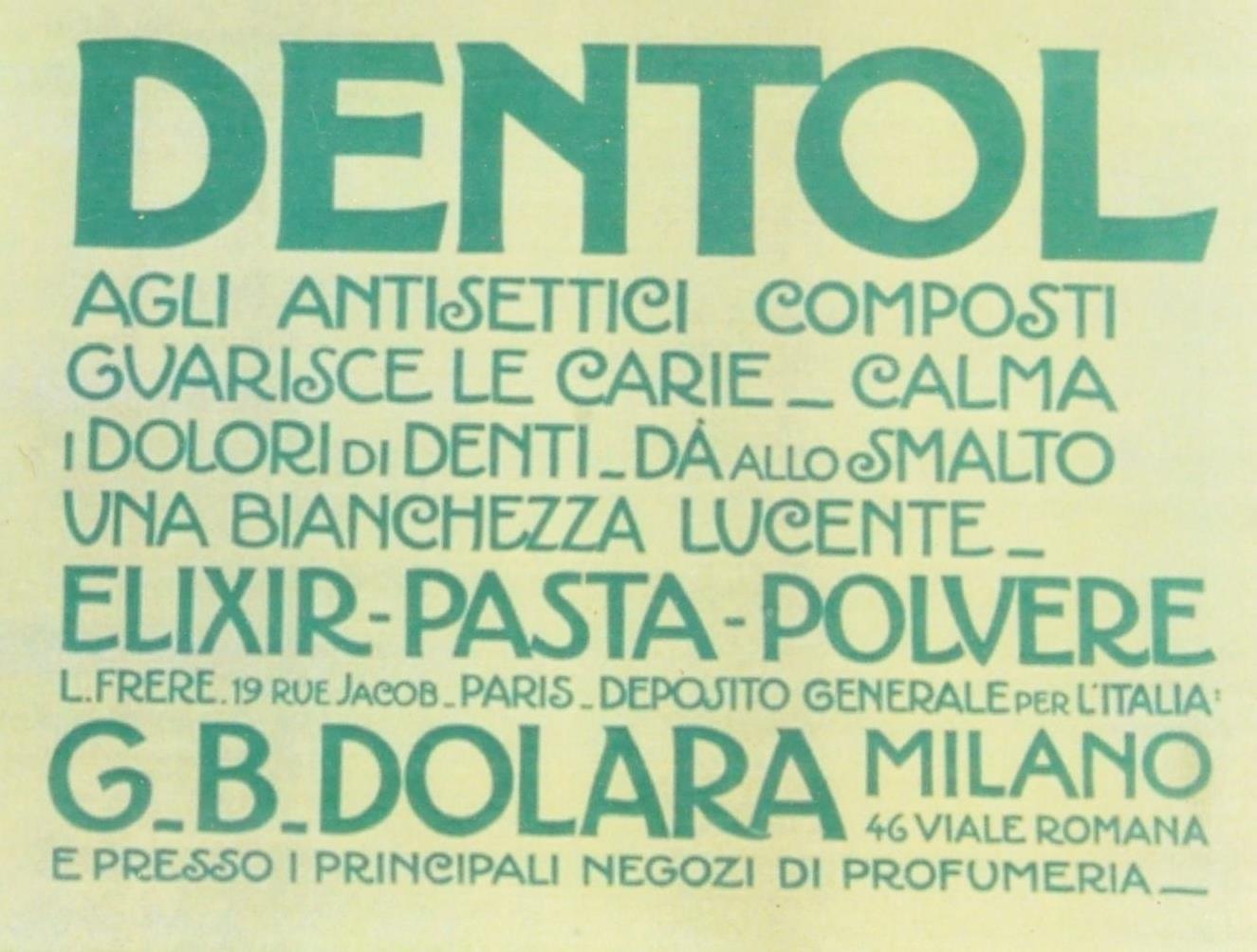 DENTAL TOOTHPASTE - ITALIAN ADVERTISING POSTER PRINT - Image 3 of 5