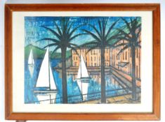 BERNARD BUFFET - LE PORT DE BEAULIEU - LITHOGRAPH PRINT IN COLOURS