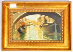 LATE 19TH CENTURY OIL ON BOARD PAINTING DEPICTING VINCE'S CANALS