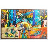 FALCONE - COSMIC WONDERS - LARGE OIL ON BOARD PAINTING