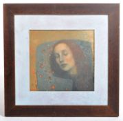 MANNER OF GUSTAV KLIMT - OIL ON BOARD PAINTING