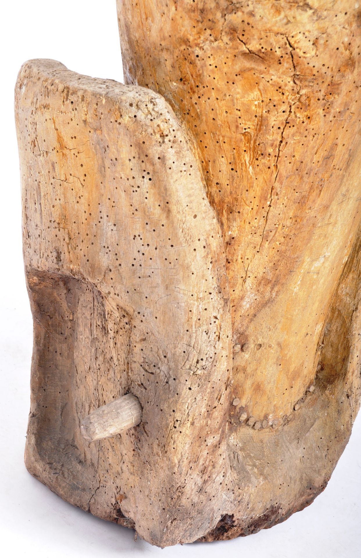 BELIEVED HENRY MOORE - 20TH CENTURY CARVED WOOD SCULPTURE OF A MALE TORSO - Image 10 of 12