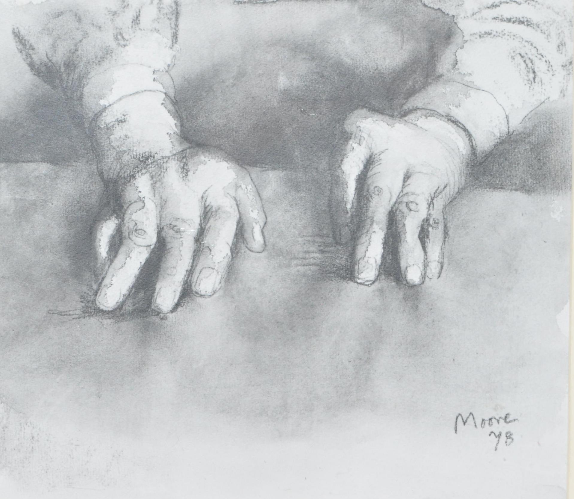 AFTER HENRY MOORE (BRITISH ARTIST 1898-1986) - STUDY OF A PAIR OF HANDS - Image 2 of 5