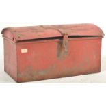 VINTAGE RAILWAY CAST METAL TRANSPORT TRUNK