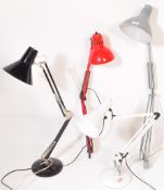 A COLLECTION OF 20TH CENTURY INDUSTRIAL ANGLEPOISE LAMPS