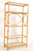 20TH CENTURY BAMBOO AND GLASS SHELVES / WHATNOT / ETAGERE