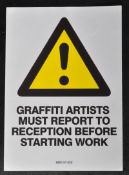 BANKSY (BRITISH 1974-) - GRAFFITI ARTISTS REPORT - ORIGINAL STICKER