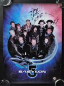 BABYLON 5 - SCI-FI SERIES - CAST SIGNED POSTER BY X17