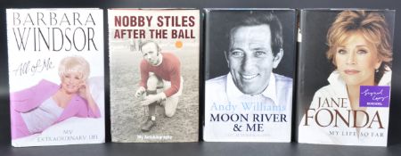 AUTOGRAPHS - COLLECTION OF X4 SIGNED BOOKS - JANE FONDA, ANDY WILLIAMS ETC