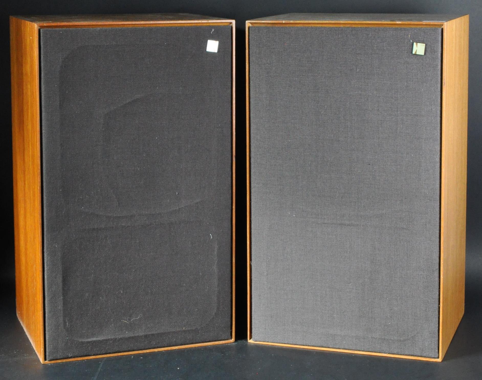 KEF - CADENZA - A MATCHING PAIR OF 70'S TEAK CASED SPEAKERS